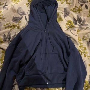 Urban Planet Navy Blue Zip-Up Hoodie
